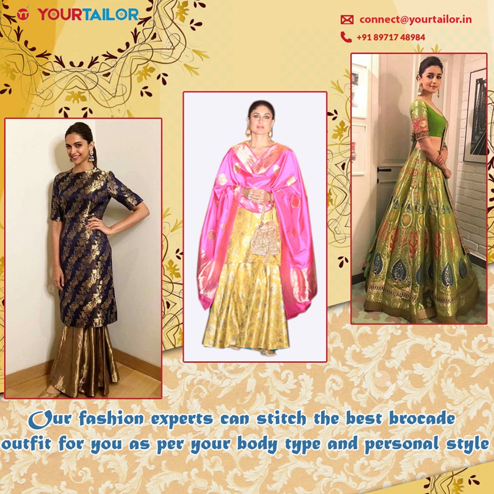 Customized Gorgeous Brocade Outfit
